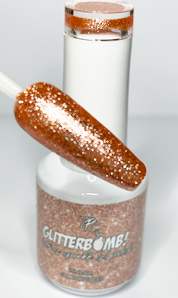 Glitter Bomb Gel Polish!  Peaches & Cream