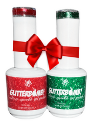 Christmas Glitter Bomb Duo - True Green & Red