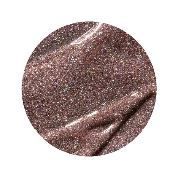 en Vogue spellbound pink champagne glitter gel polish for professional nails and extensions swatch