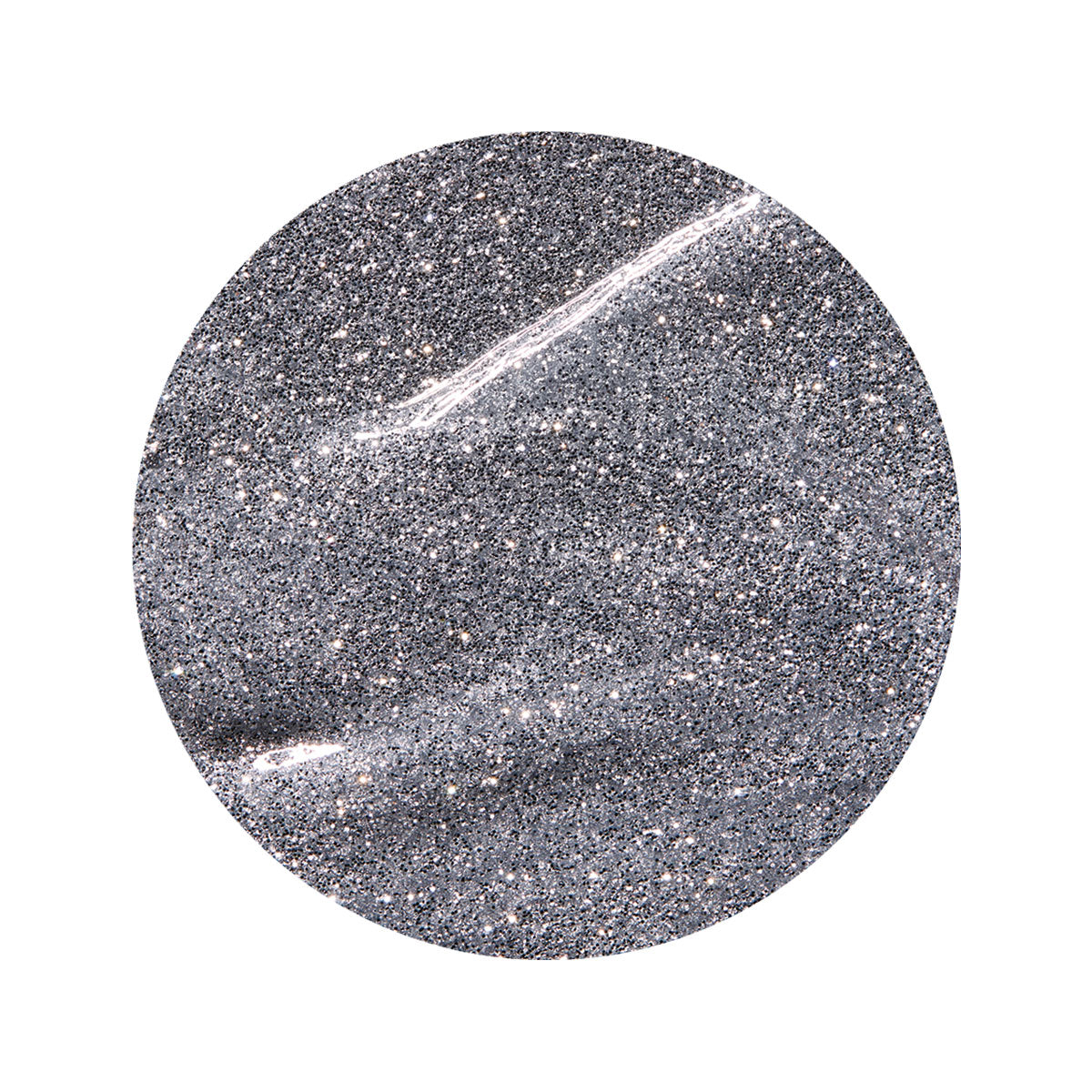en Vogue three-nines-fine micro-silver glitter gel polish for professional nails and extensions swatch