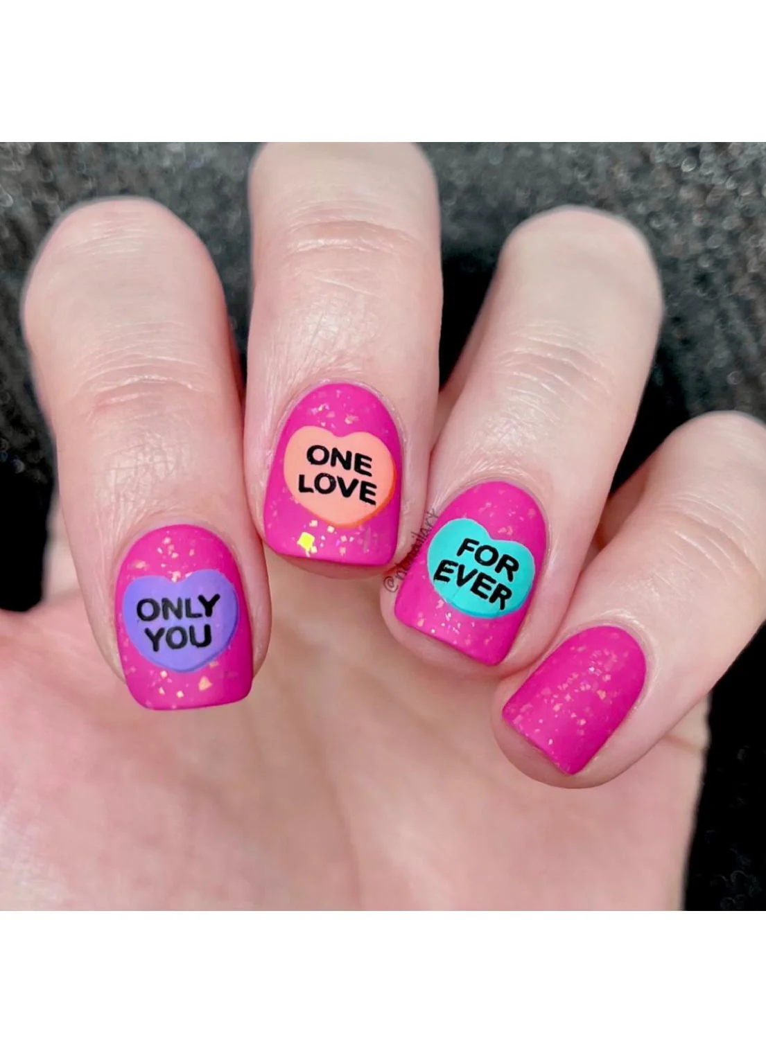 Candy Hearts- Uber Chic Mini Stamping Plate Secondary image