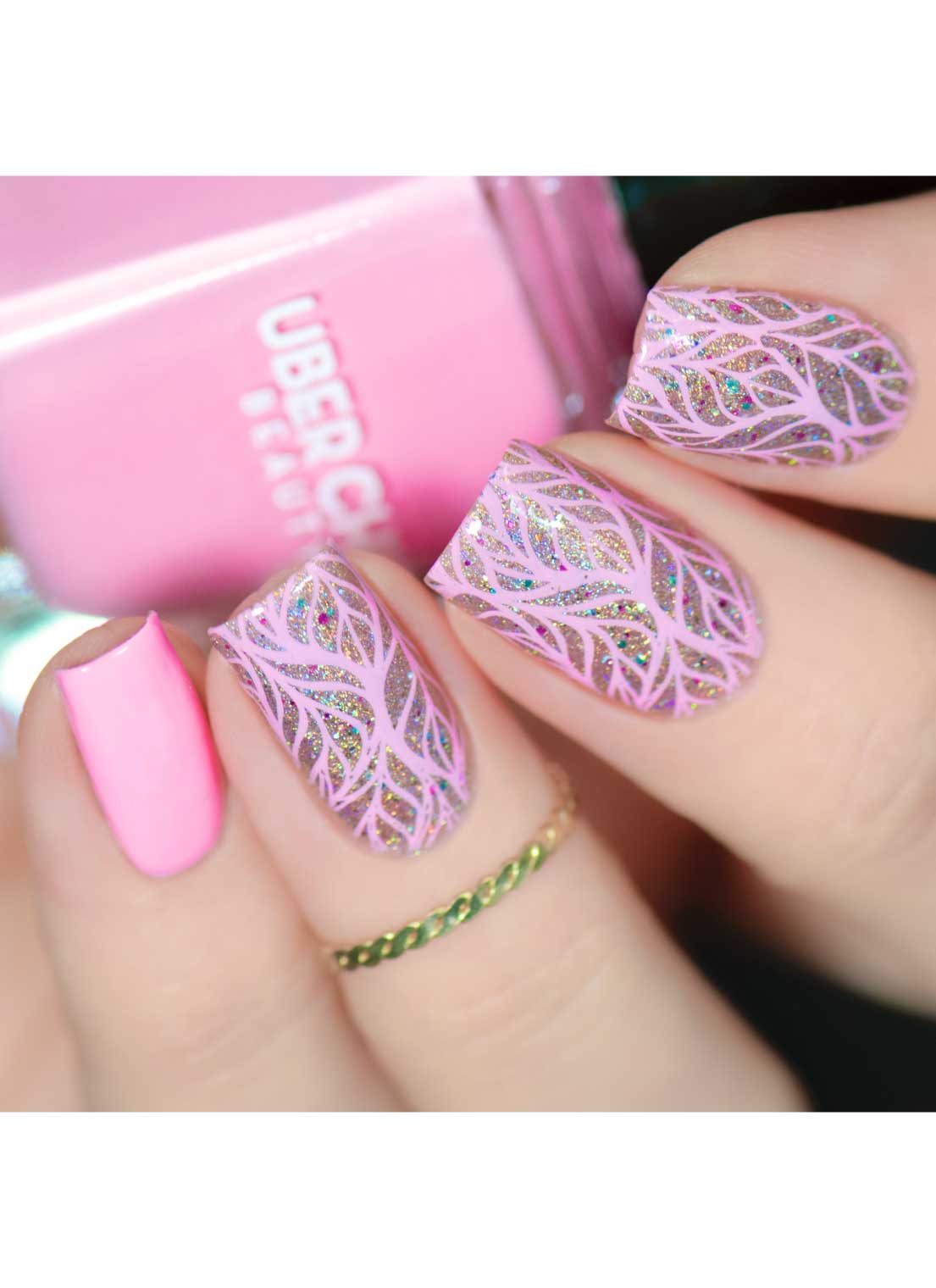 Inka Dink - A Bottle of Pink - Stamping Polish - Uber Chic 12ml Secondary image