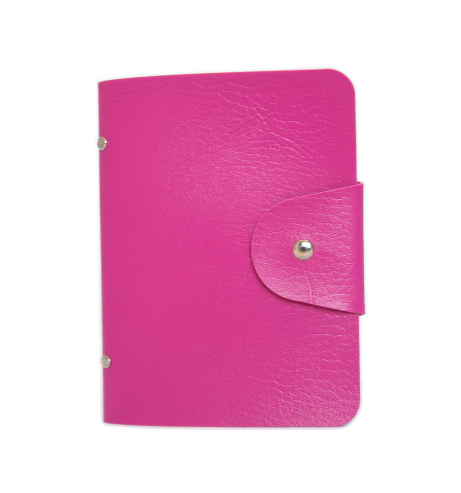 Mini Pink Nail Stamp Plate Storage Folder - Faux Leather Main image