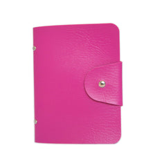 Mini Pink Nail Stamp Plate Storage Folder - Faux Leather