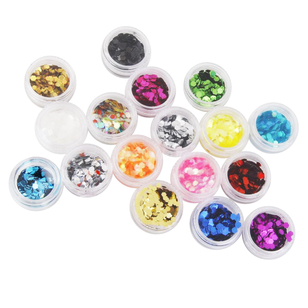 Set of 18 Hexagon Shape Nail art - LuvNailz