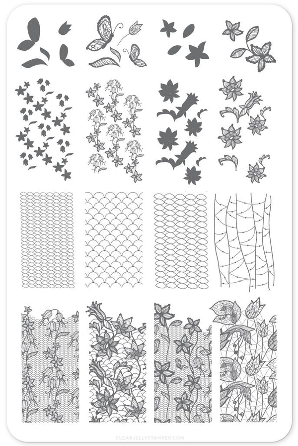 Feeling Lacy (CjS-51) - Clear Jelly Stamping Plate