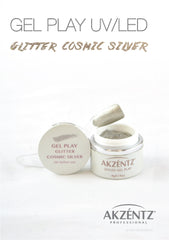 Glitter Cosmic Silver Metallic- Akzentz Gel Play UV/LED