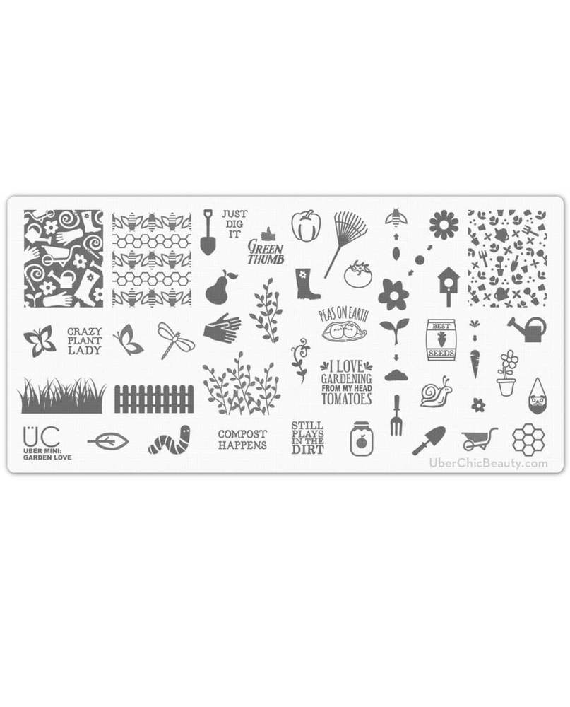 Garden Love - Uber Chic Mini Stamping Plate Main image