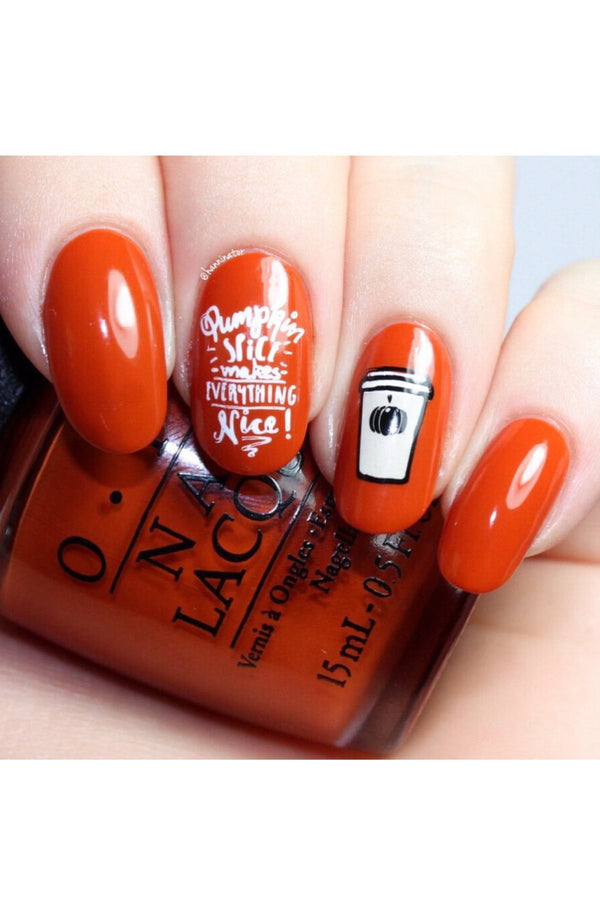 Hello Fall & Pumpkin Spice - Uber Chic Mini Stamping Plate