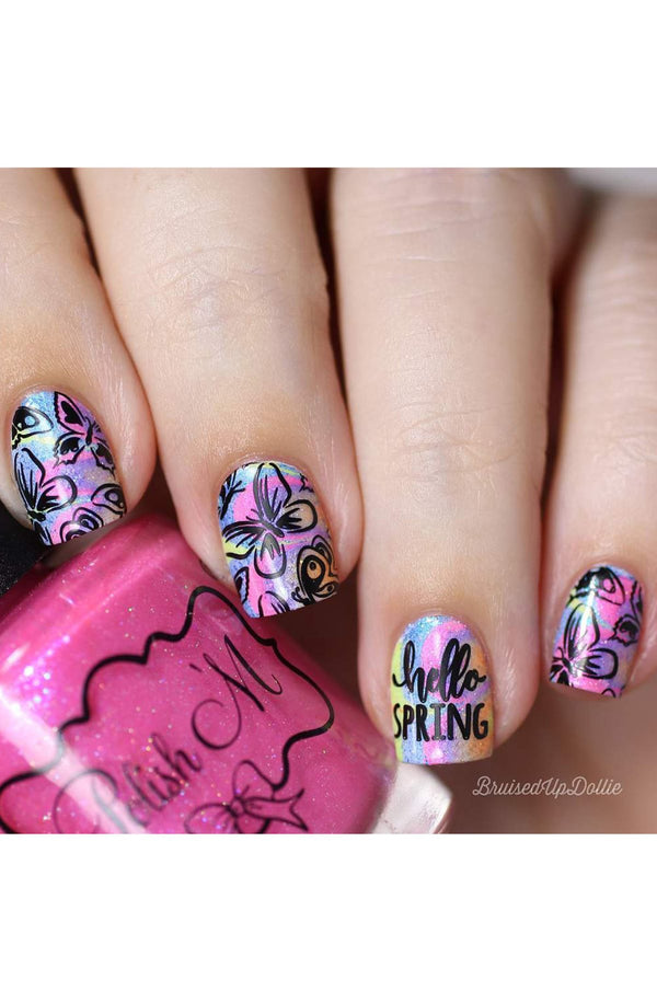 Welcome Spring - Uber Chic Stamping Plate