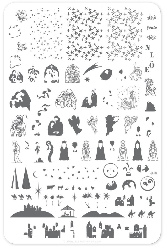 The Nativity (CjS C-20) - Clear Jelly Stamping Plate Main image
