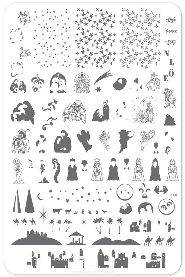 The Nativity (CjS C-20) - Clear Jelly Stamping Plate