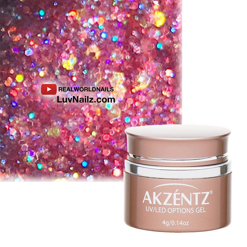 Aurora Pink Glitter Gel - Options UV/LED Secondary image