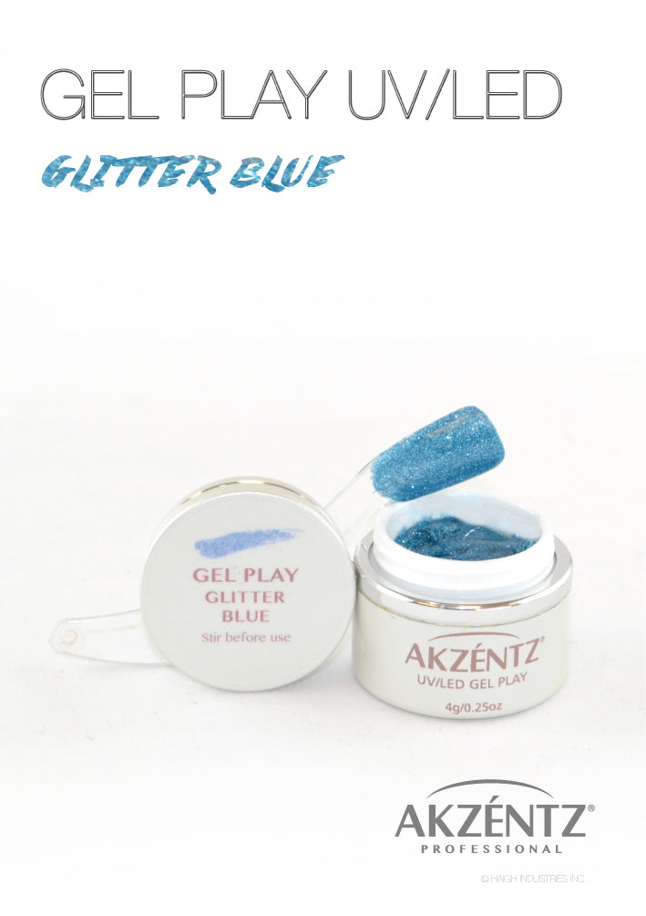 Glitter Blue - Akzentz Gel Play UV/LED