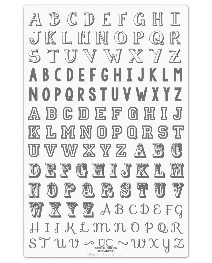 Alphabet - Special Edition Uber Chic Stamping Plate Main image