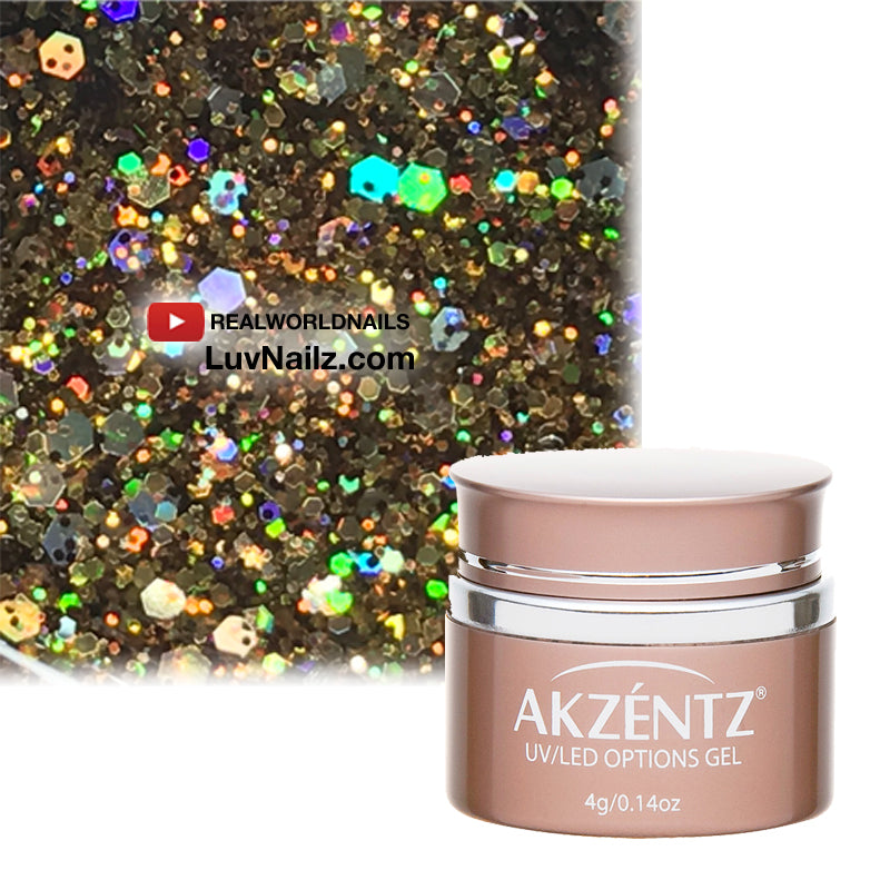 Aurora Gold Glitter -  Akzentz Options UV/LED Secondary image