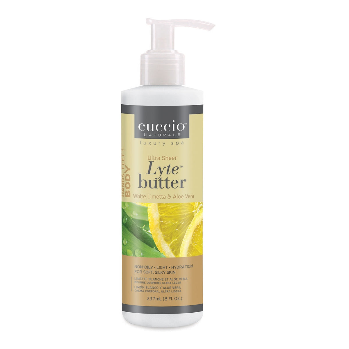 Cuccio Lyte Ultra-Sheer Body Butter White Limetta & Aloe Vera