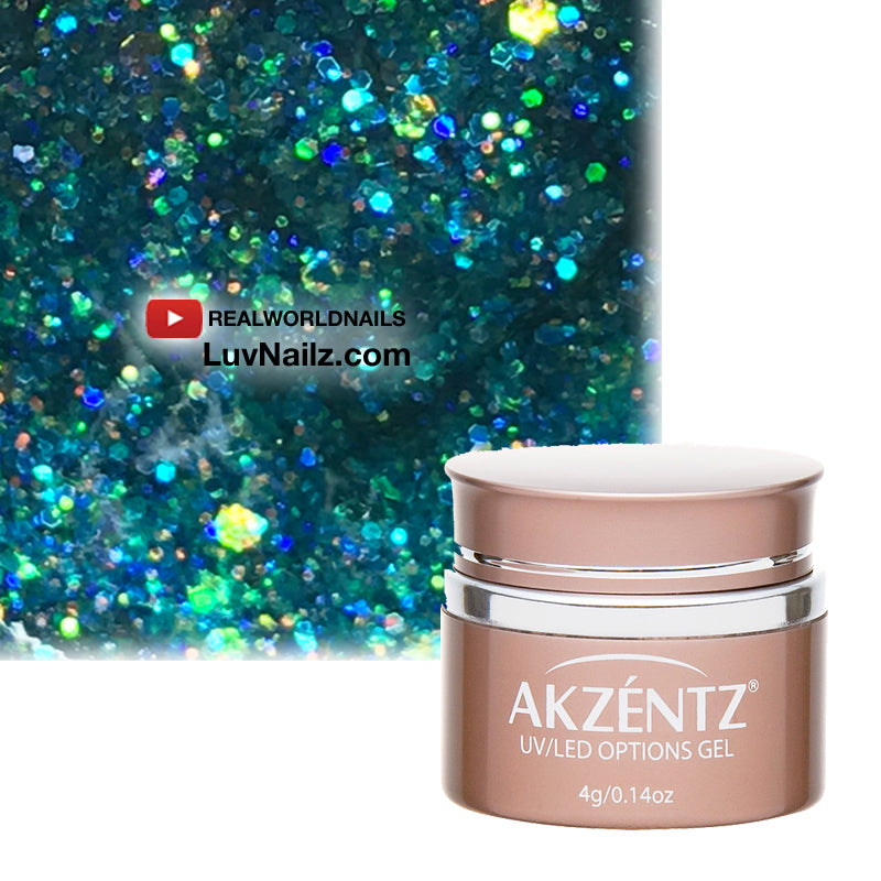 Aurora Blue Glitter - Akzentz Options UV/LED - LuvNailz