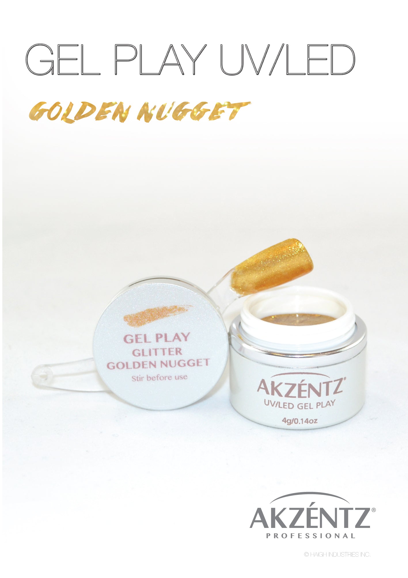 Glitter Golden Nugget Metallic - Akzentz Gel Play UV/LED Secondary image