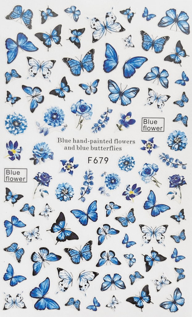 Pasties - Blue Butterfly & Flowers # 679 Main image