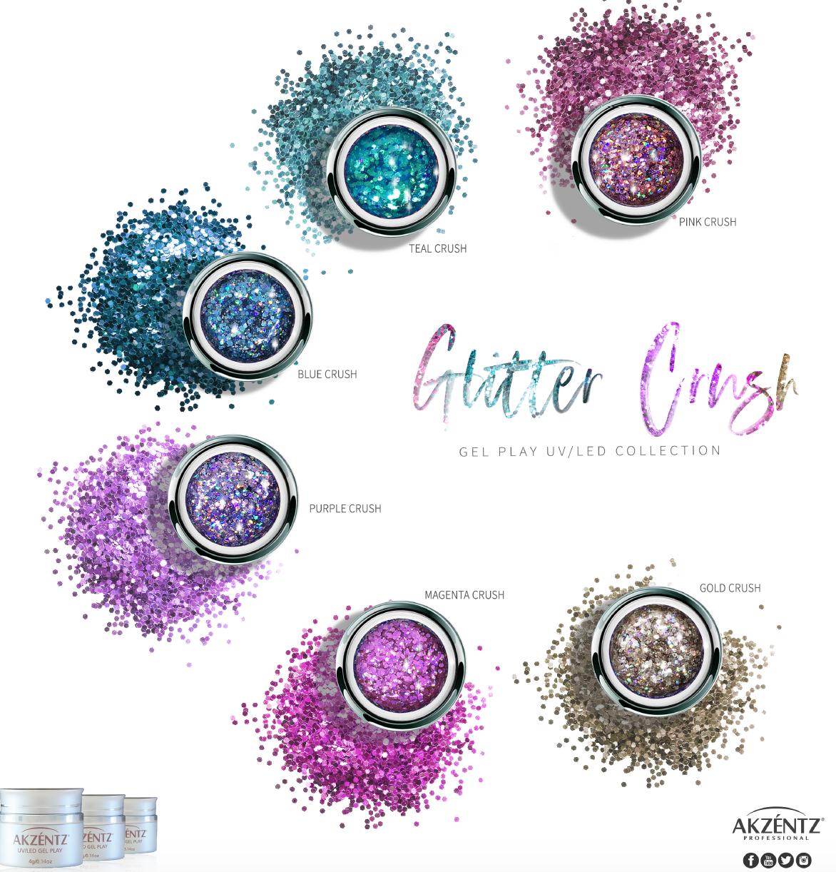 Purple Crush Glitter - Akzentz Gel Play UV/LED Secondary image