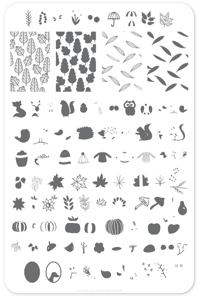 All About Autumn (CJS-88) - Clear Jelly Stamping Plate Secondary image