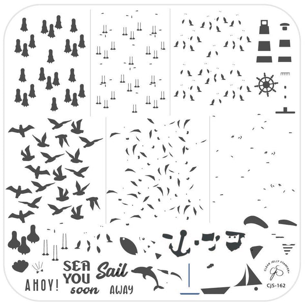 Sail Away (CjS-162) - CJS Medium Stamping Plate