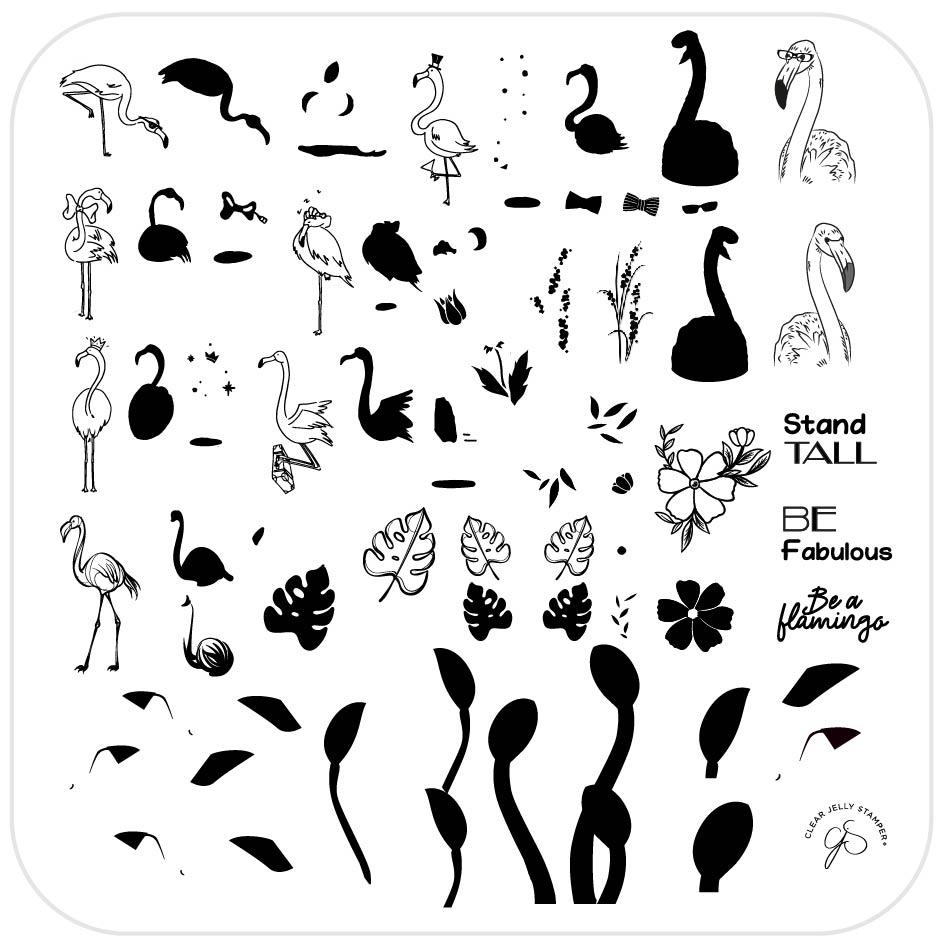 Lil Flamingo (CjS-93) - CJS Medium Stamping Plate Secondary image