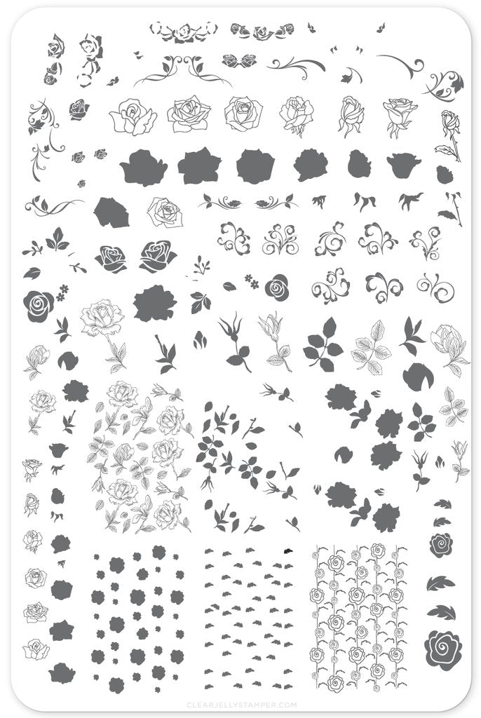 All is Rose-y (CJS-92) - Clear Jelly Stamping Plate Secondary image