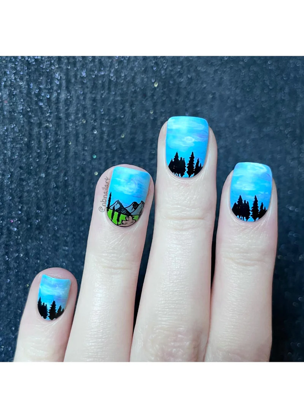 Modern Mountainscapes - Uber Chic Mini Stamping Plate