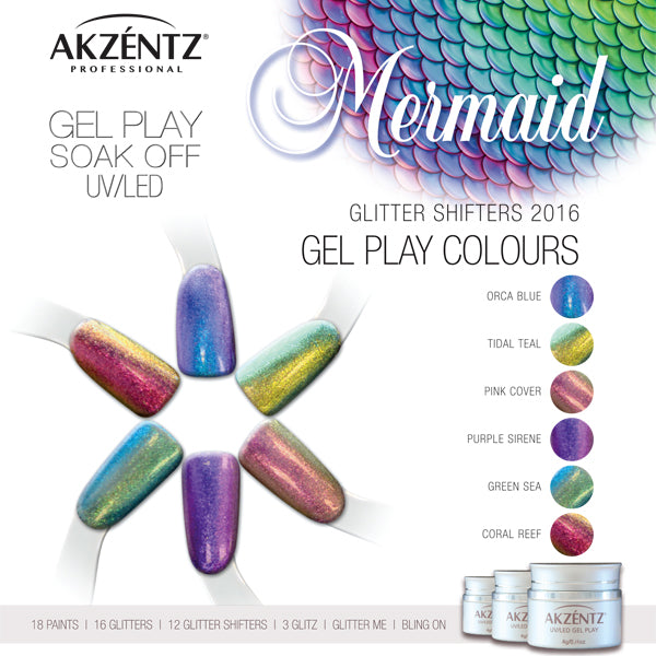 Green Sea Mermaid Shimmer  - Akzentz Gel Play UV/LED