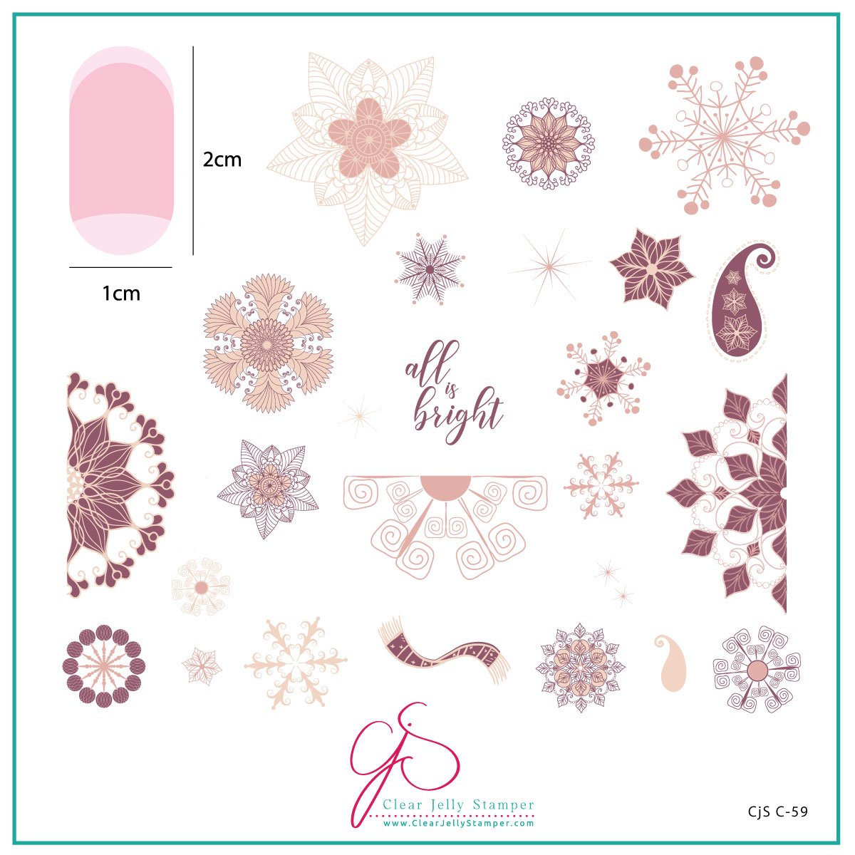 All Is Bright (CjS-C-59)  - CJS Medium Stamping Plate Main image