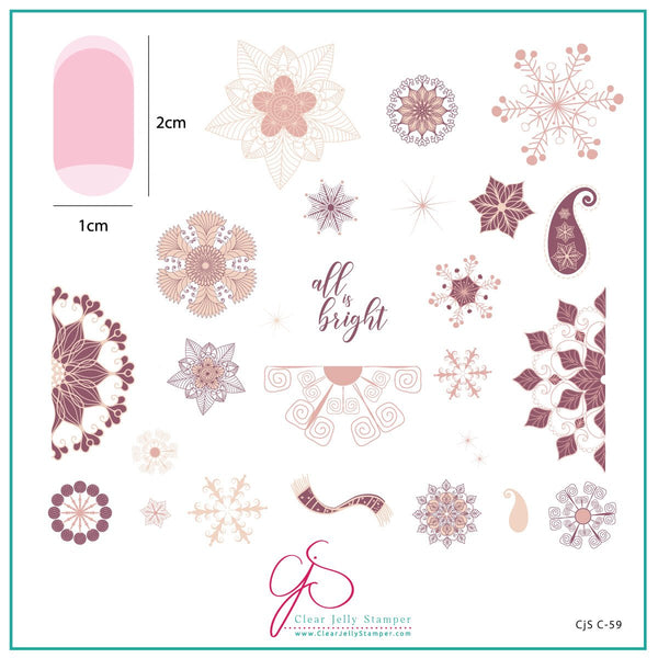 All Is Bright (CjS-C-59)  - CJS Medium Stamping Plate