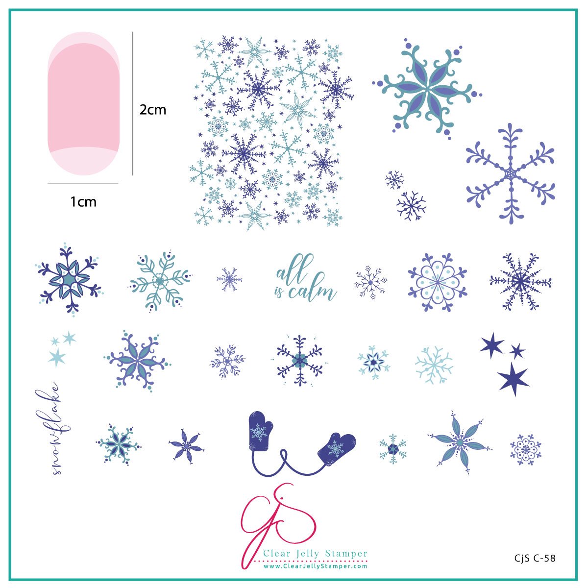 All Is Calm (CjS-C-58)  - CJS Medium Stamping Plate Main image