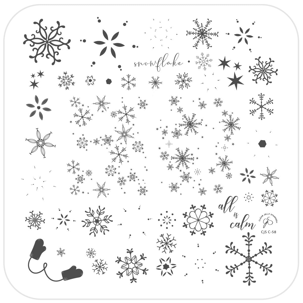 All Is Calm (CjS-C-58)  - CJS Medium Stamping Plate Secondary image