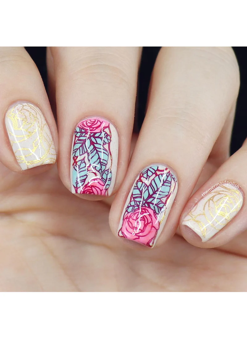 Art Deco Meets Art Nouveau Elements -  Uber Chic Stamping Plate
