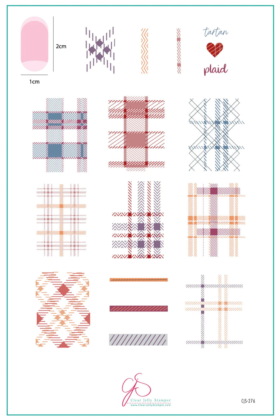 Build Your Own Plaid (CjS-276) - Clear Jelly Stamping Plate Main image