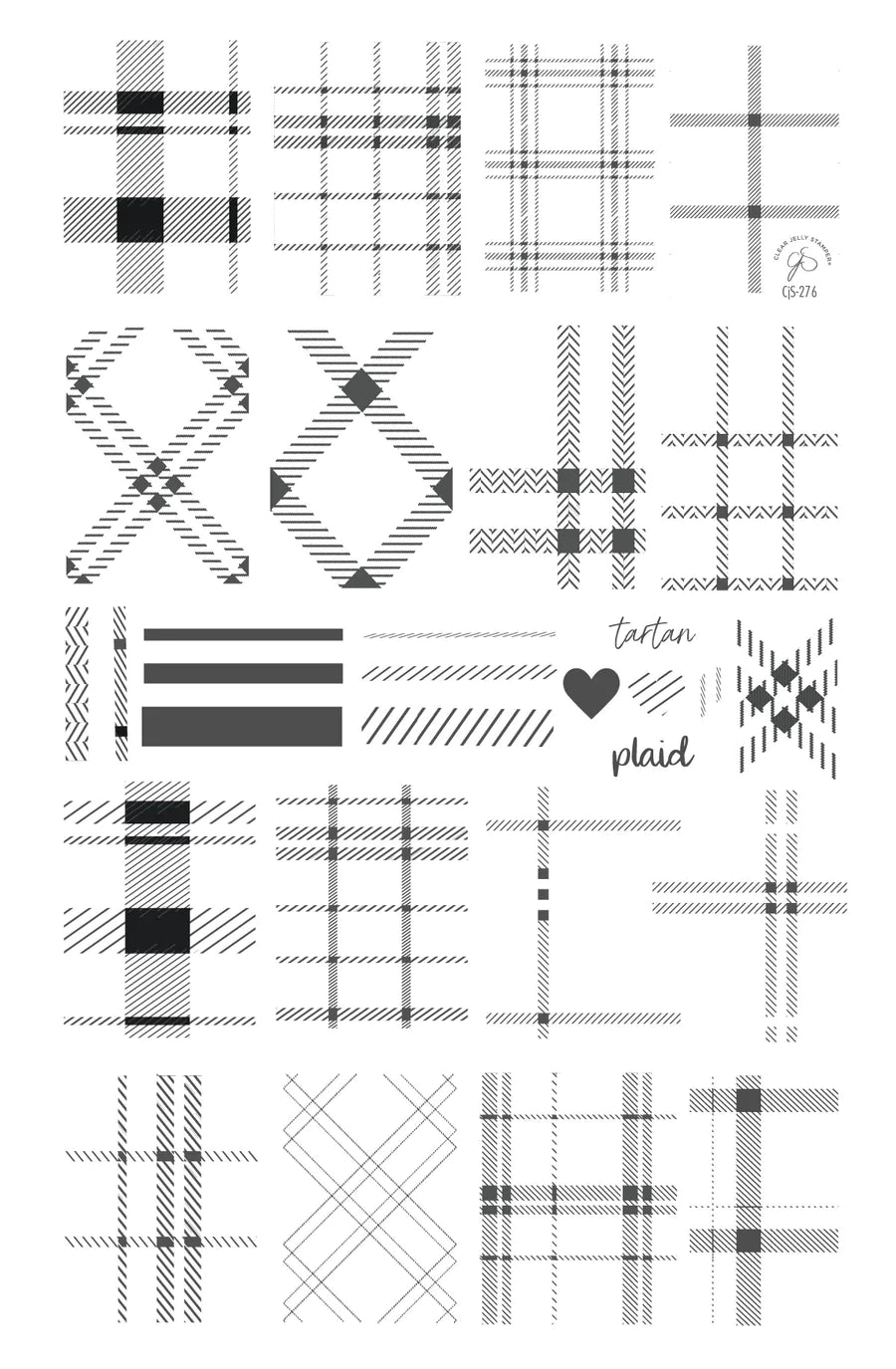 Build Your Own Plaid (CjS-276) - Clear Jelly Stamping Plate