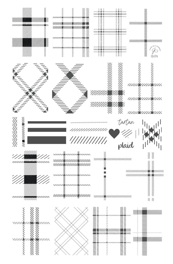 Build Your Own Plaid (CjS-276) - Clear Jelly Stamping Plate