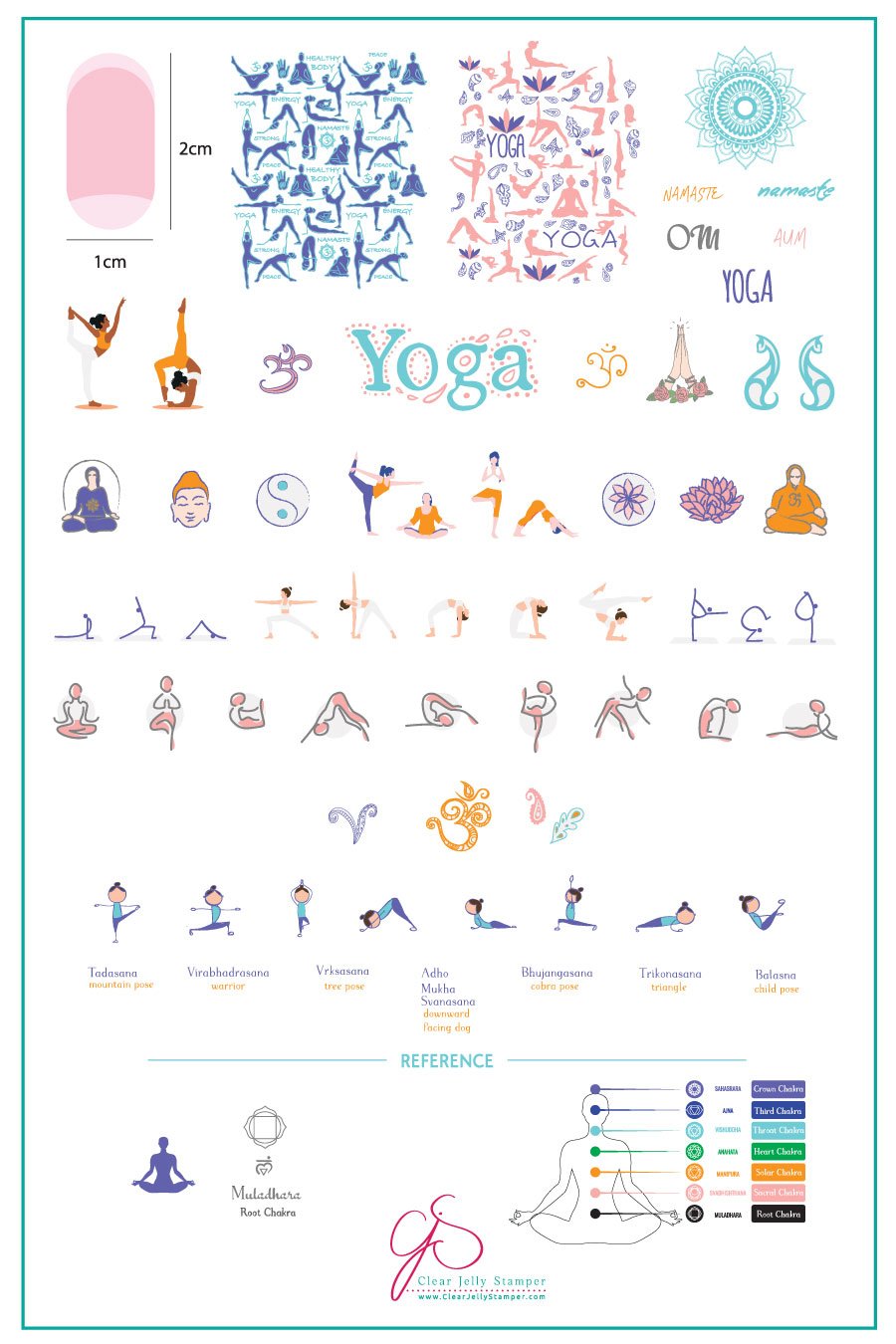 Zen Yoga (CjS-184)  -  Clear Jelly Stamping Plate Main image