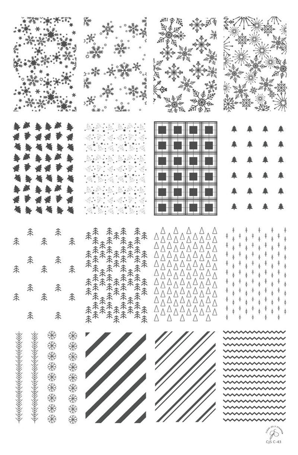 Pretty Paper - Under the Tree (CjS-C-43) - Clear Jelly Stamping Plate