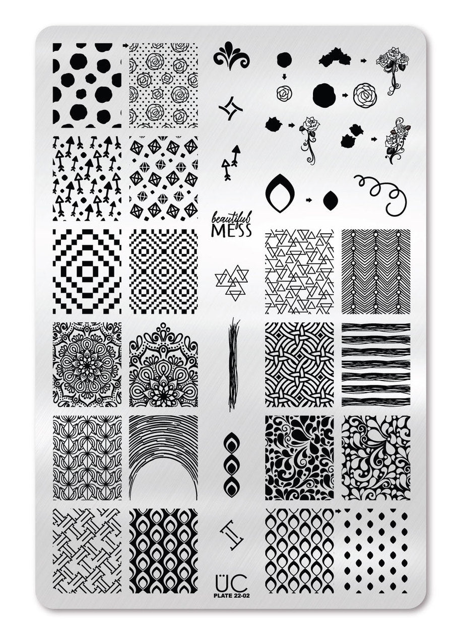 Collection 22 - Set of 3 Uber Chic Stamping Plates