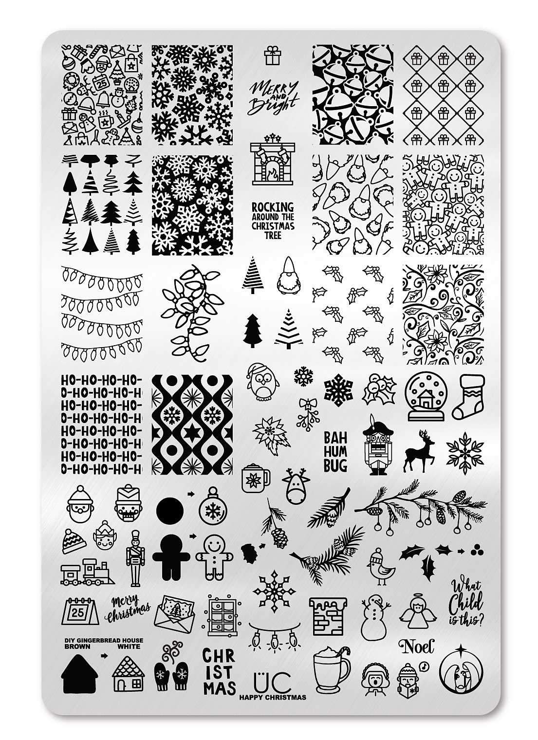 Happy Christmas - Uber Chic Stamping Plate