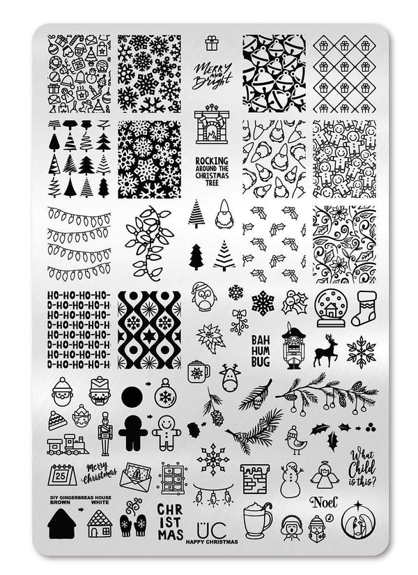 Happy Christmas - Uber Chic Stamping Plate