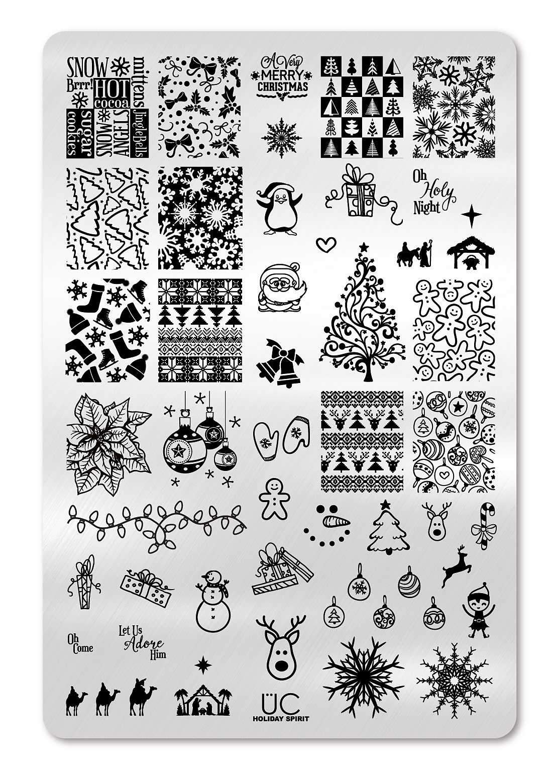 Holiday Spirit / Christmas 1 - Uber Chic Stamping Plate Main image
