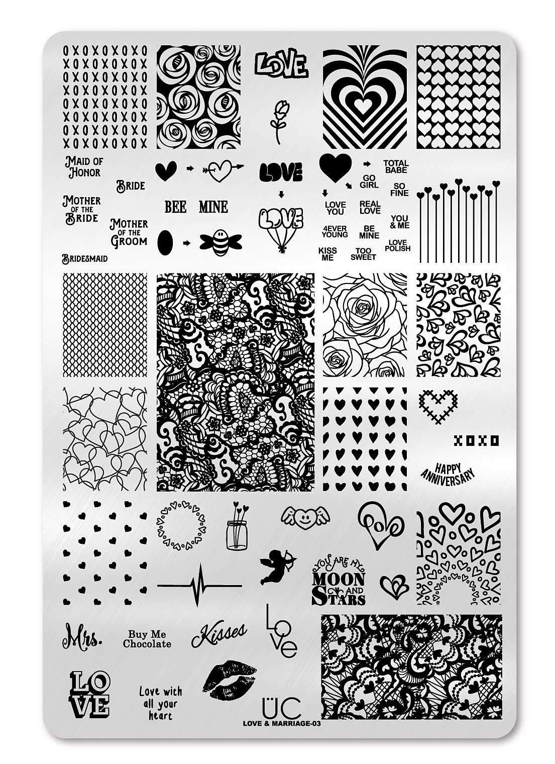 Love & Marriage 3 - Uber Chic Stamping Plate