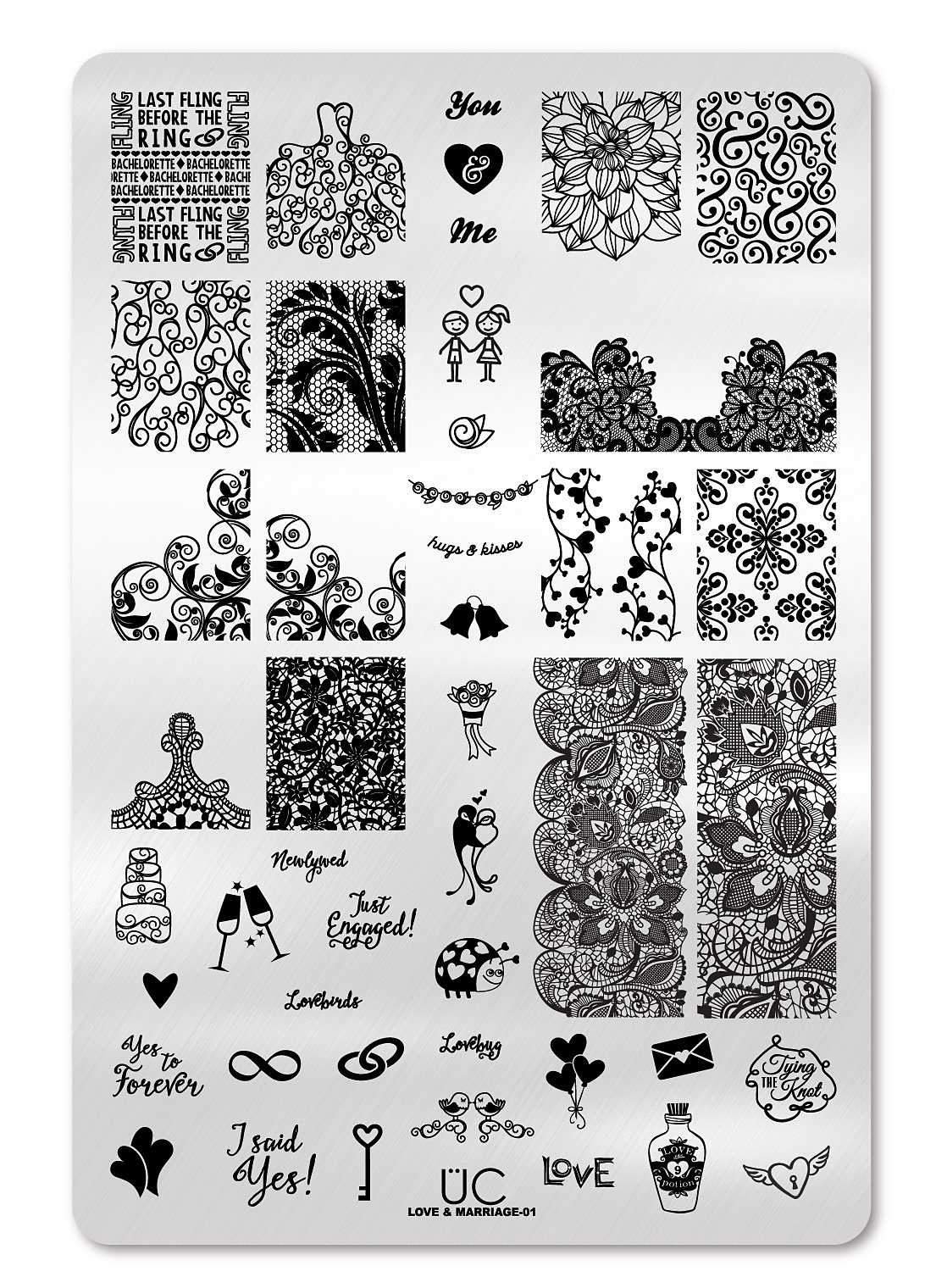 Love & Marriage 1 - Uber Chic Stamping Plate Main image
