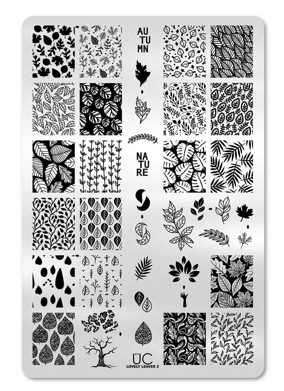 Lovely Leaves 2 - Uber Chic Stamping Plate Main image