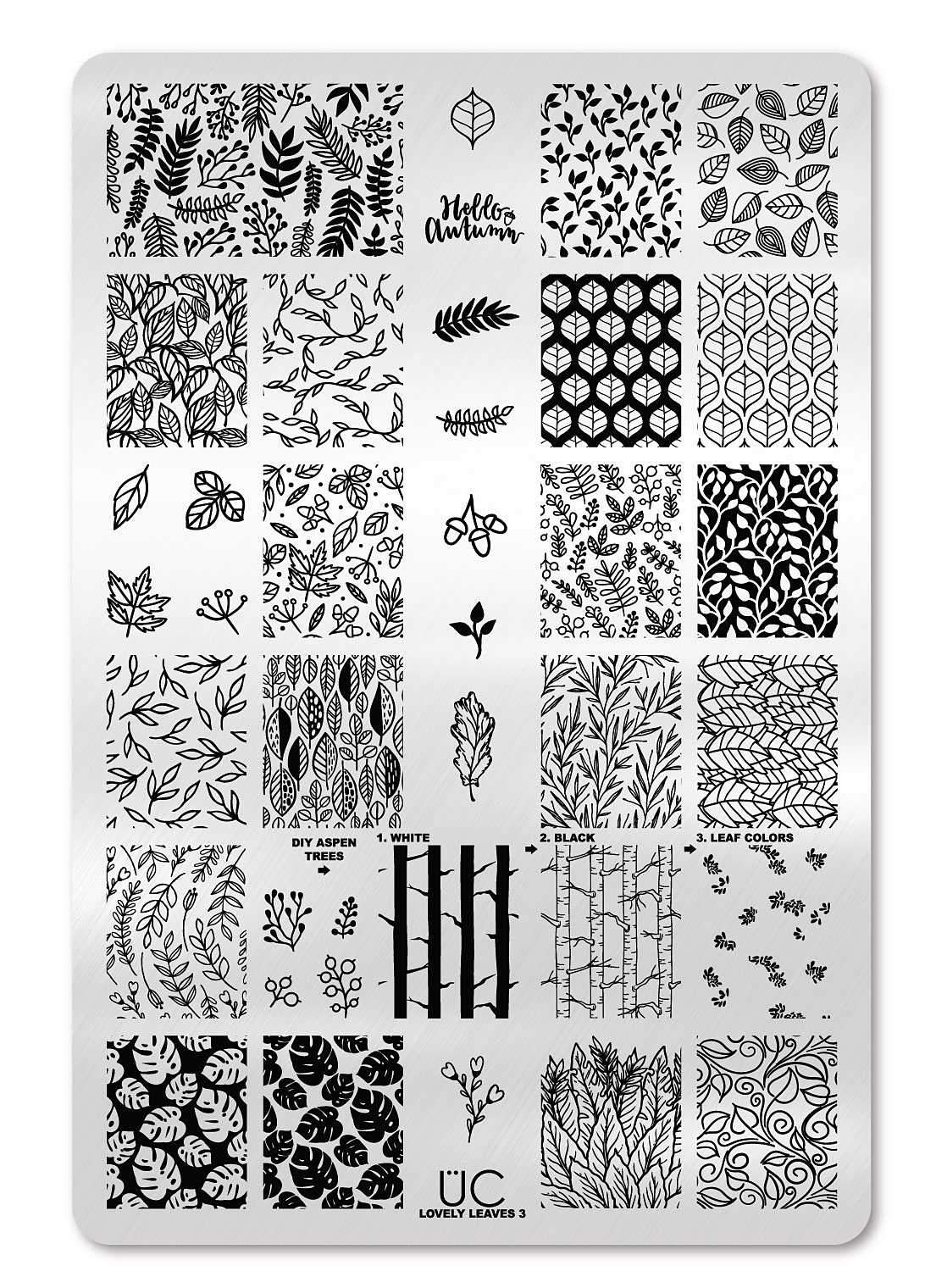 Lovely Leaves 3 - Uber Chic Stamping Plate