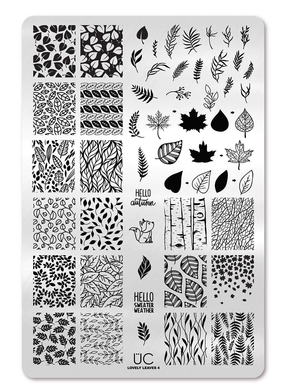 Lovely Leaves 4 - Uber Chic Stamping Plate Main image